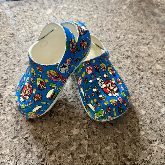 Nintendo Kids Clogs - Blue - Pre-Loved Size 5C/6C👟🎮 - Picture 2 of 10